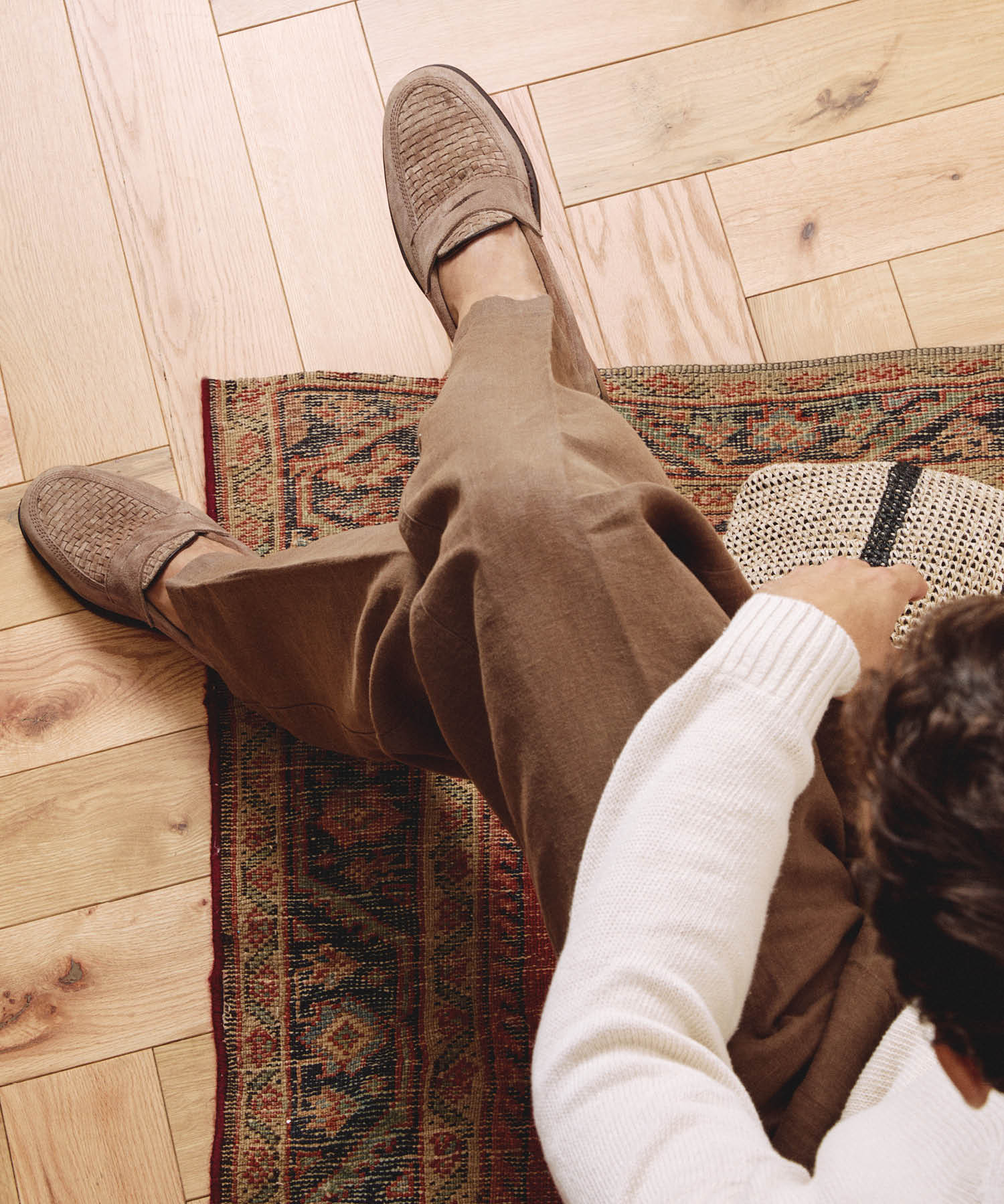 Todd Snyder Todd Snyder x Sebago Woven Ryan Loafer Mushroom
