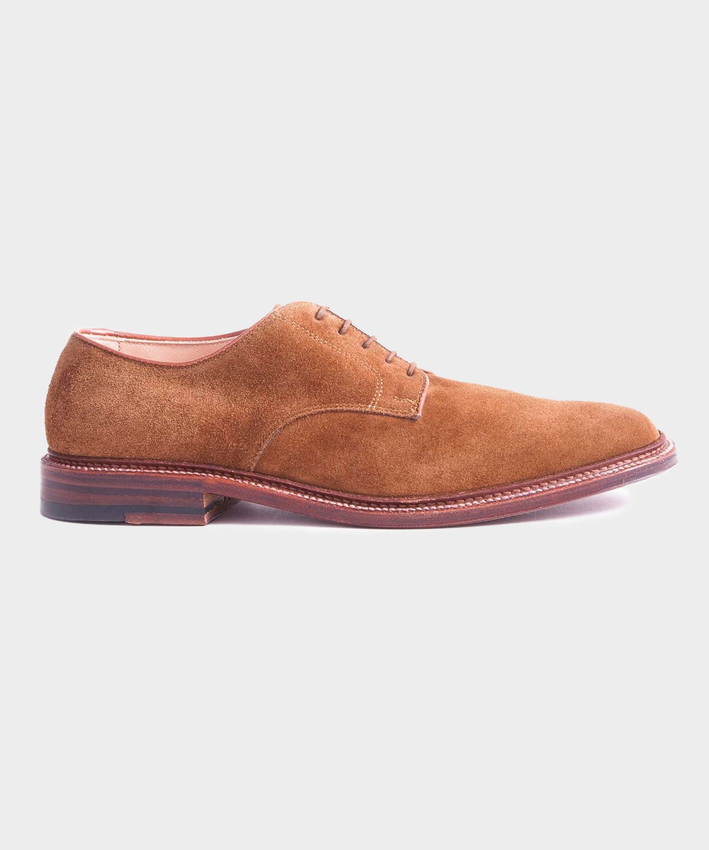 Todd Snyder Alden Unlined Suede Plain Toe Blucher In Snuff Snuff