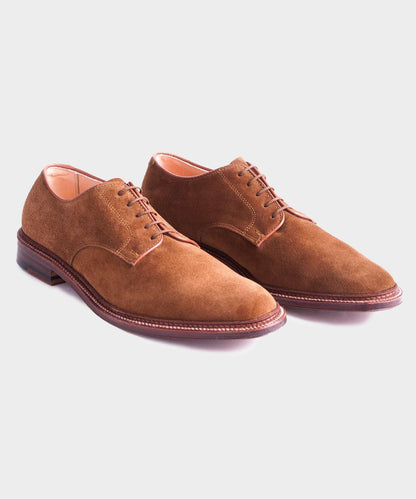 Todd Snyder Alden Unlined Suede Plain Toe Blucher In Snuff Snuff