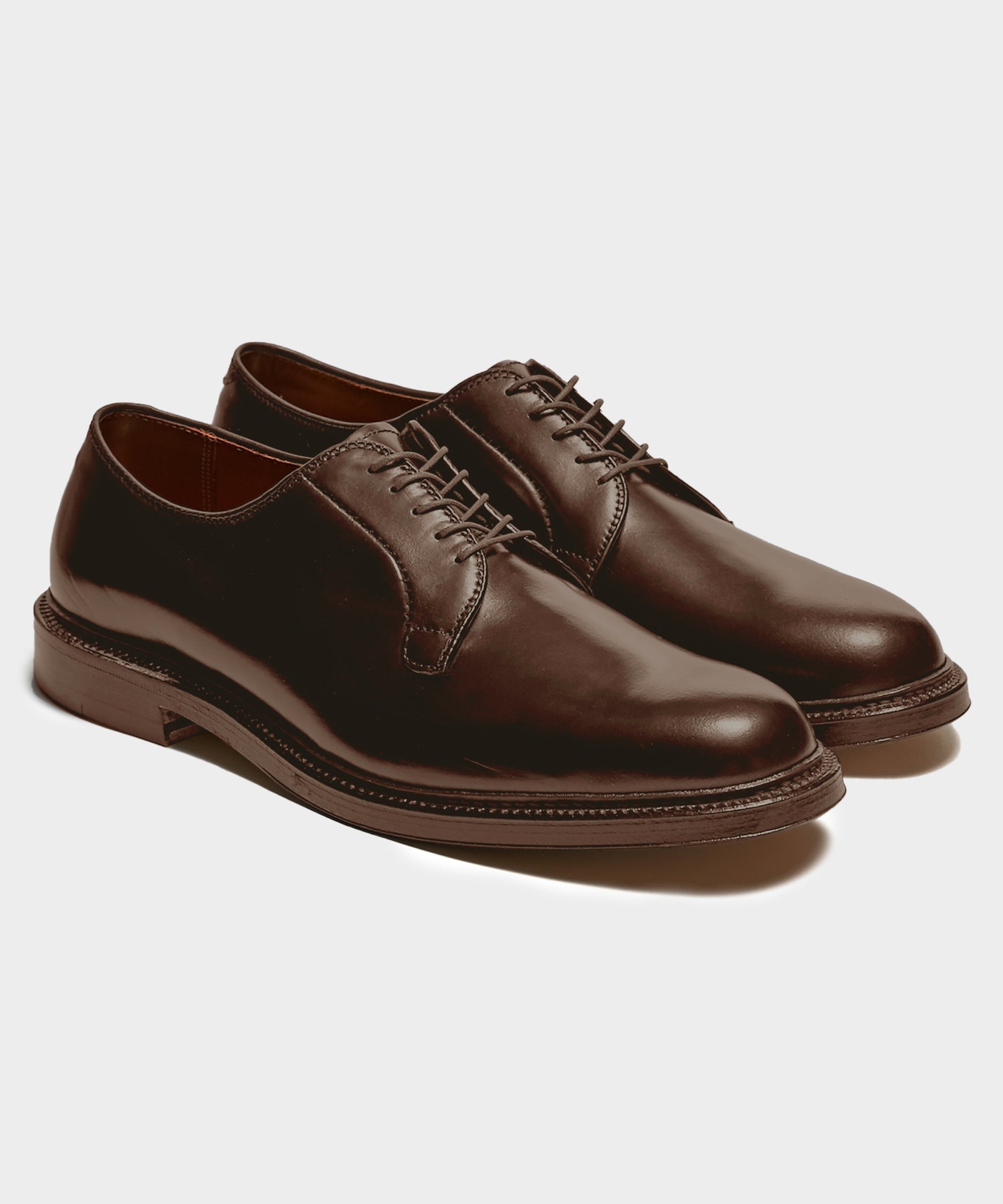 Todd Snyder Alden Cordovan Plain Toe Blucher in Brown Brown