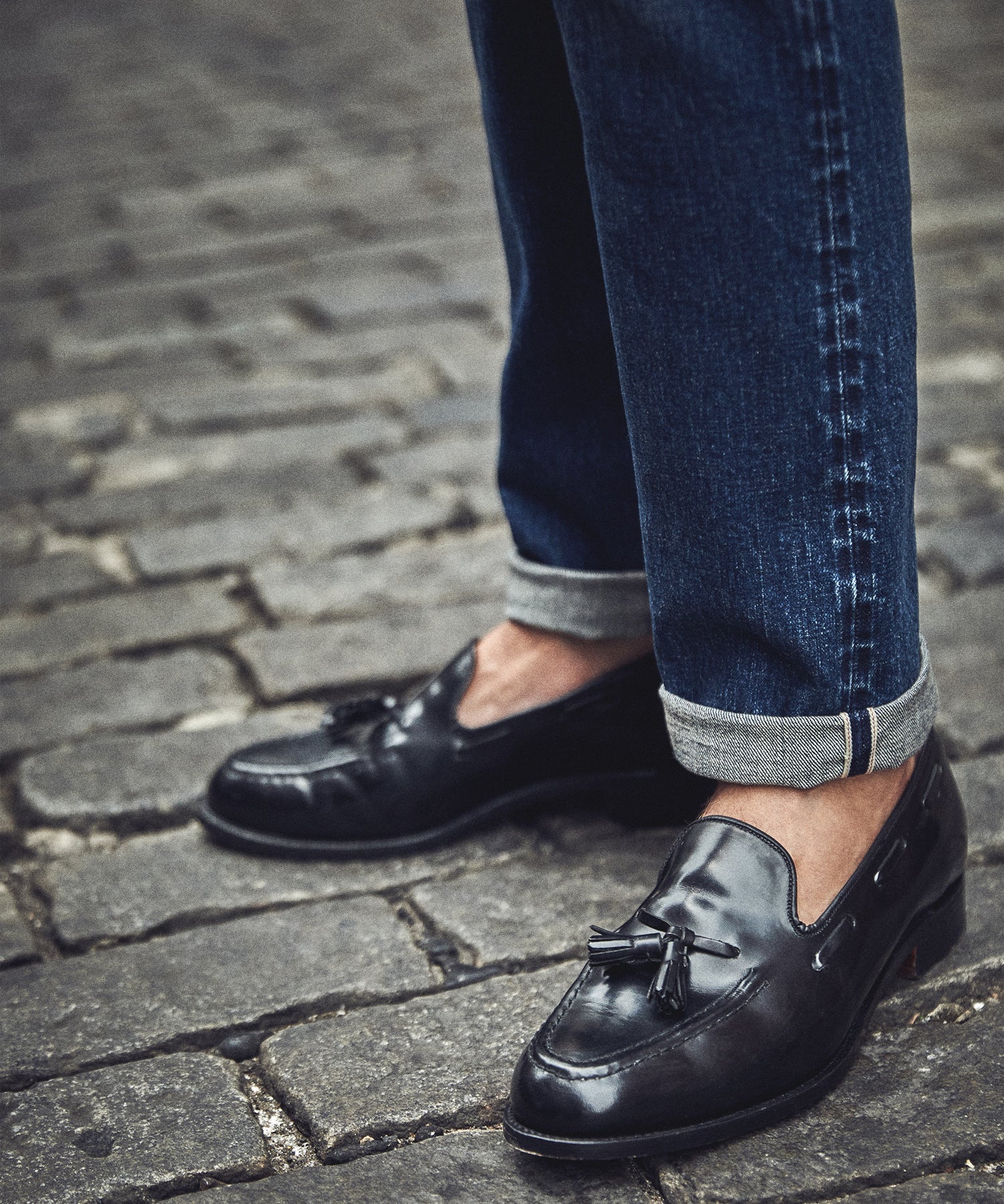 Todd Snyder Alden Cordovan Tassel Loafer in Black Black