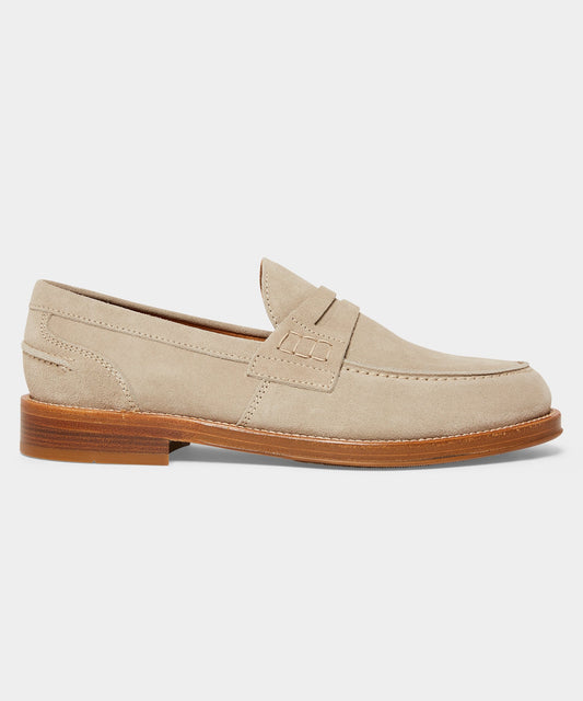 Todd Snyder Todd Snyder Suede Penny Loafer in Milkshake Tan
