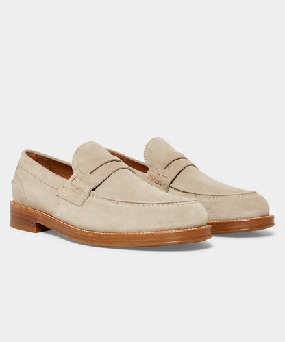 Todd Snyder Todd Snyder Suede Penny Loafer in Milkshake Tan
