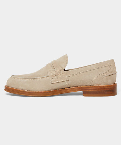 Todd Snyder Todd Snyder Suede Penny Loafer in Milkshake Tan
