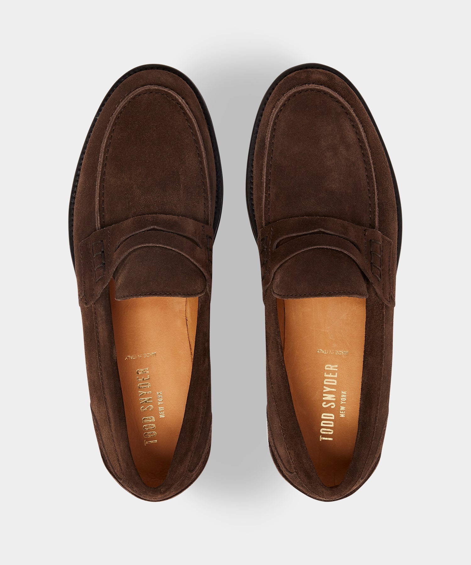 Todd Snyder Todd Snyder Suede Penny Loafer in Dark Brown Dark Brown