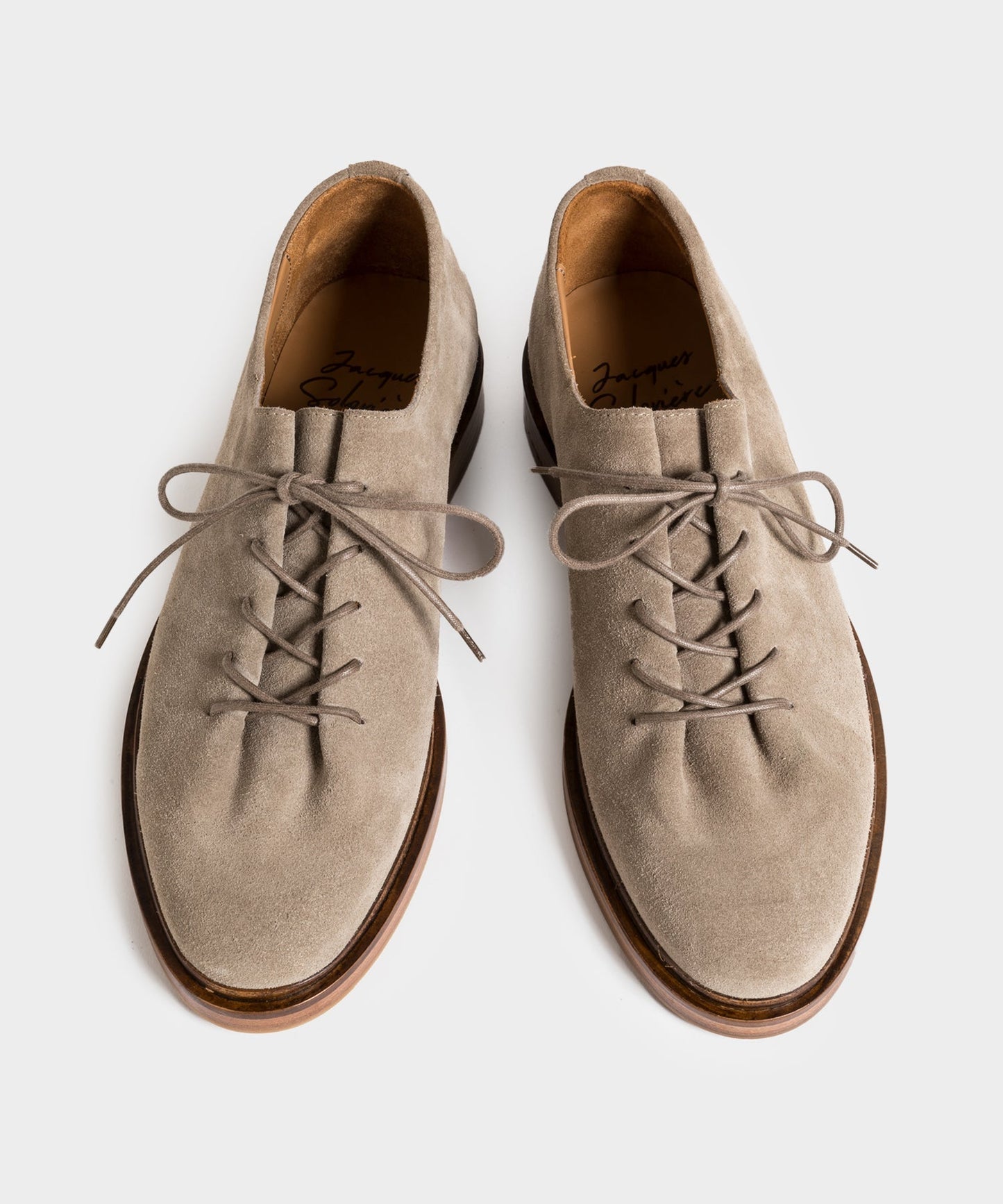 Todd Snyder Jacques Solovière Edouard Lace-Up Dress Shoe in Beige Suede Tan