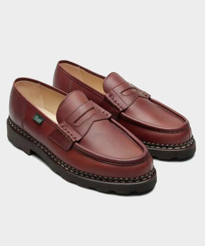 Todd Snyder Paraboot Reims Loafer in Lisse Maroon Burgundy