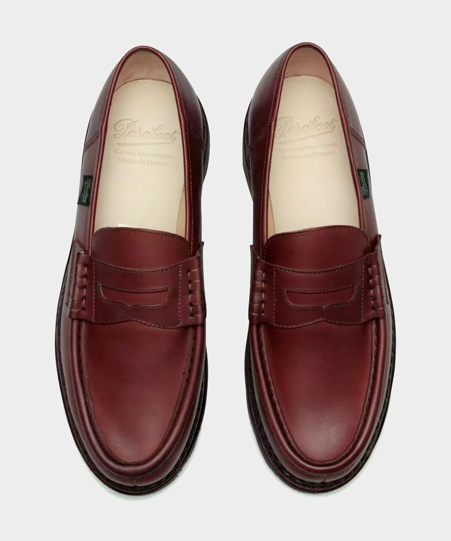 Todd Snyder Paraboot Reims Loafer in Lisse Maroon Burgundy