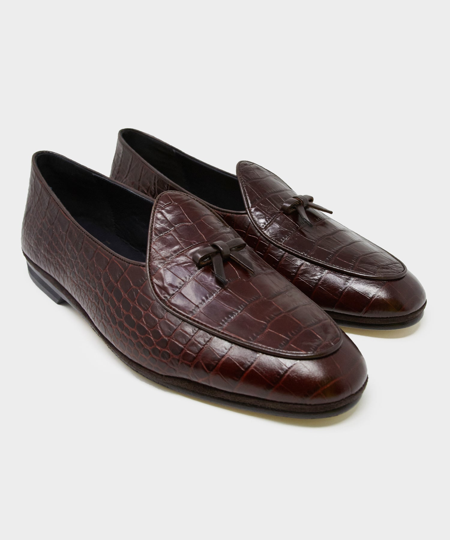 Todd Snyder Todd Snyder x Rubinacci Croc Marphy Loafer in Brown Brown