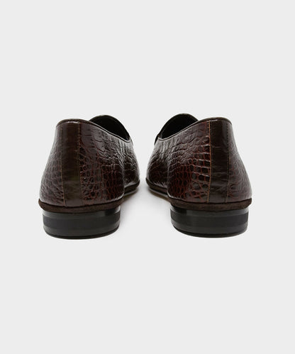 Todd Snyder Todd Snyder x Rubinacci Croc Marphy Loafer in Brown Brown