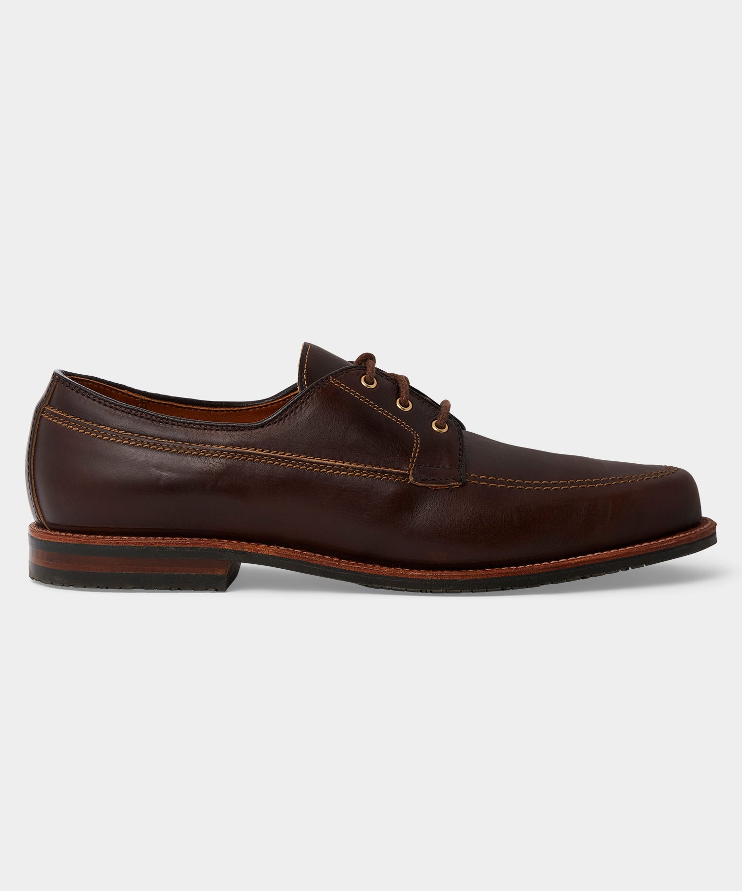 Todd Snyder Alden Mocc Toe Leather Blucher Rich Brown