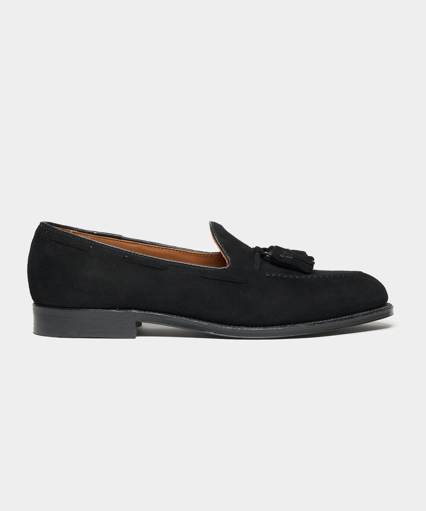 Todd Snyder Todd Snyder x Alden Suede Blackout Tassel Loafer Black