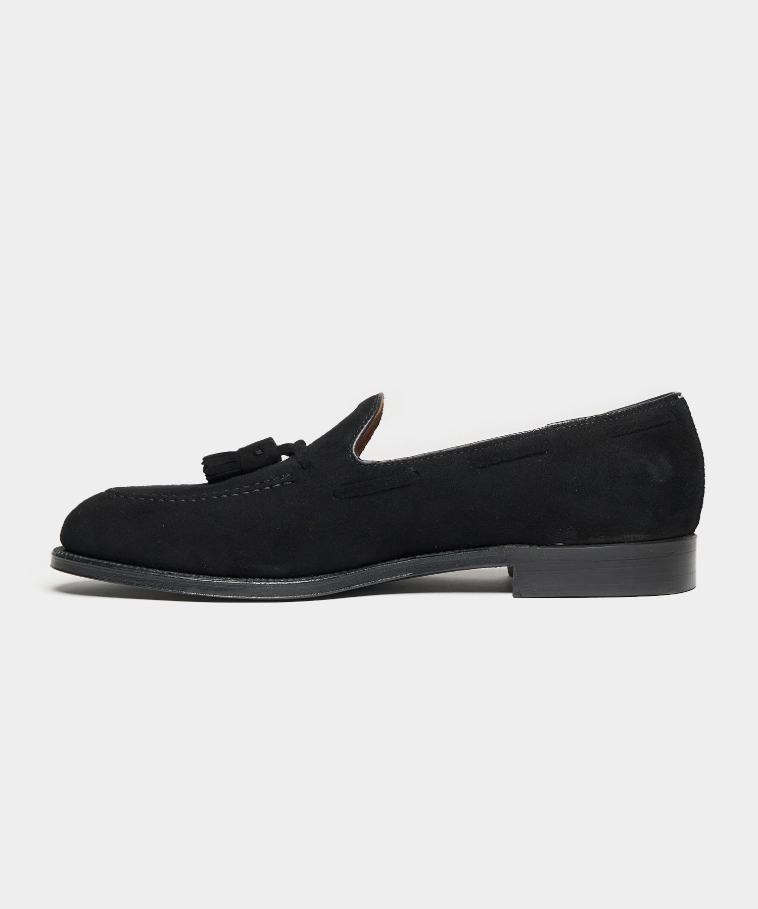 Todd Snyder Todd Snyder x Alden Suede Blackout Tassel Loafer Black