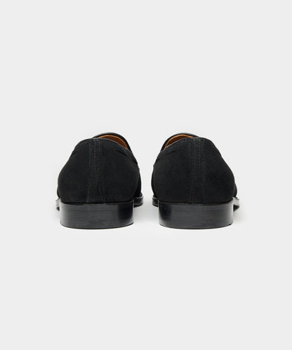 Todd Snyder Todd Snyder x Alden Suede Blackout Tassel Loafer Black