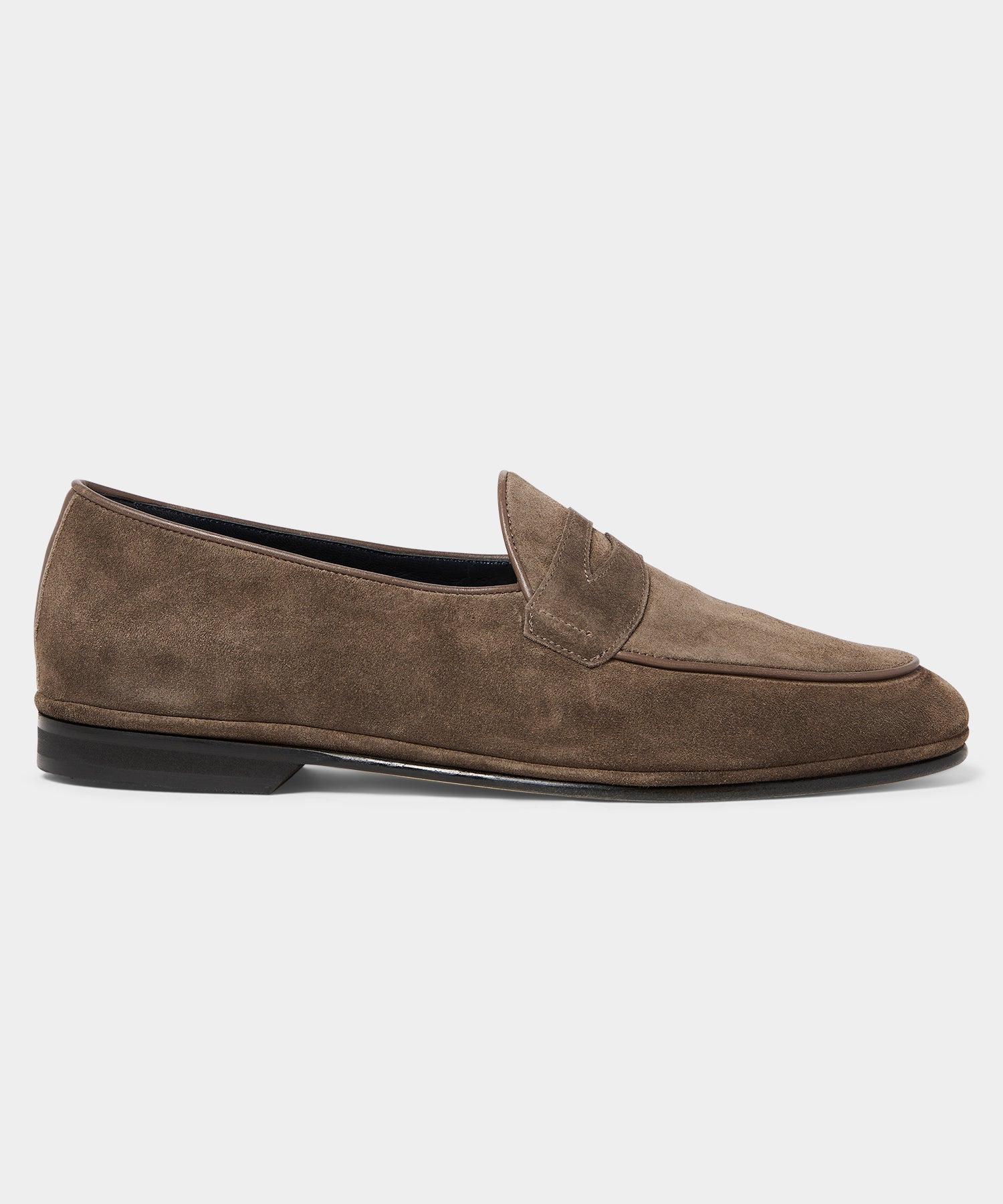 Todd Snyder Todd Snyder X Rubinacci Suede Penny Loafer in Pepper Pepper