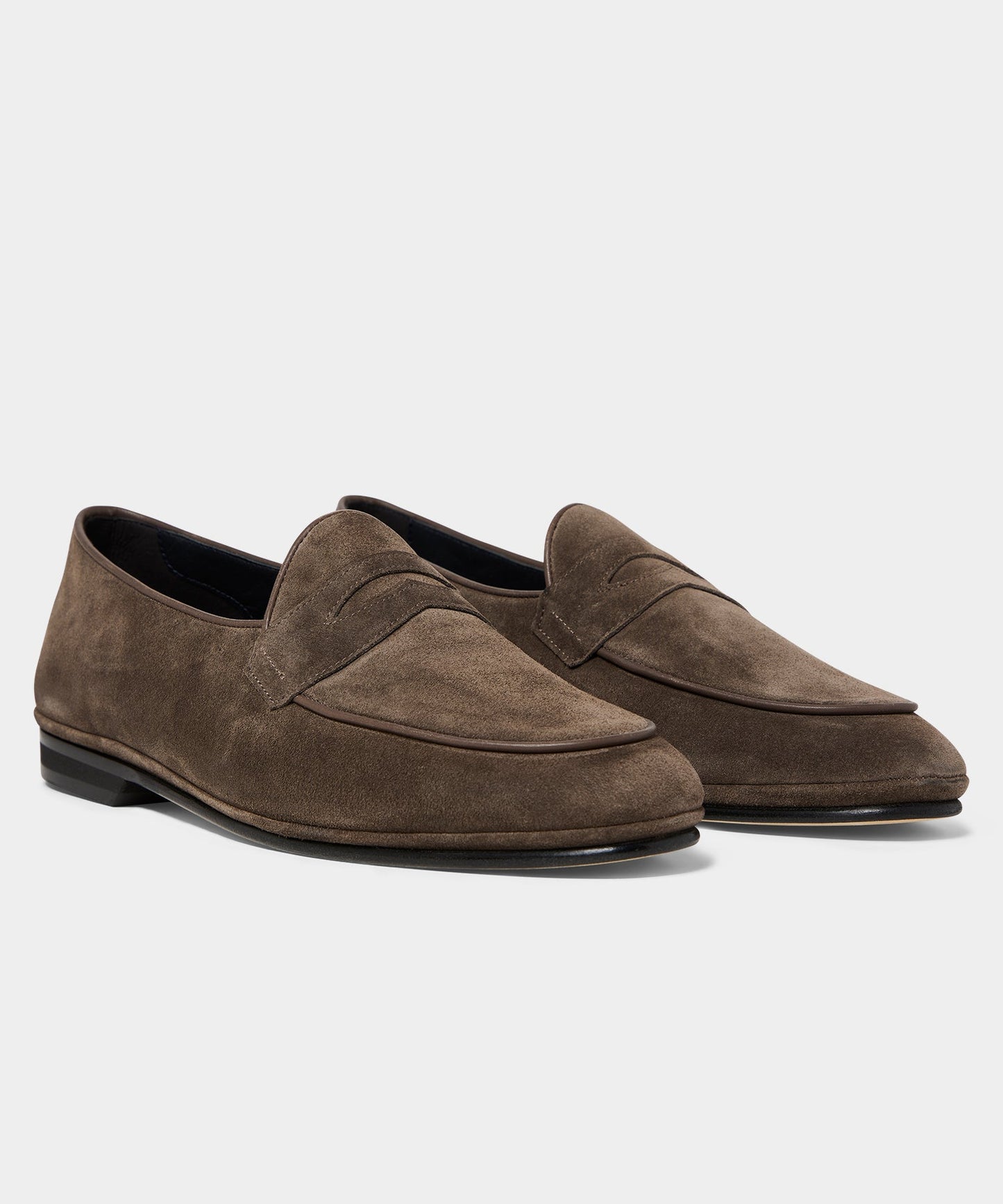 Todd Snyder Todd Snyder X Rubinacci Suede Penny Loafer in Pepper Pepper