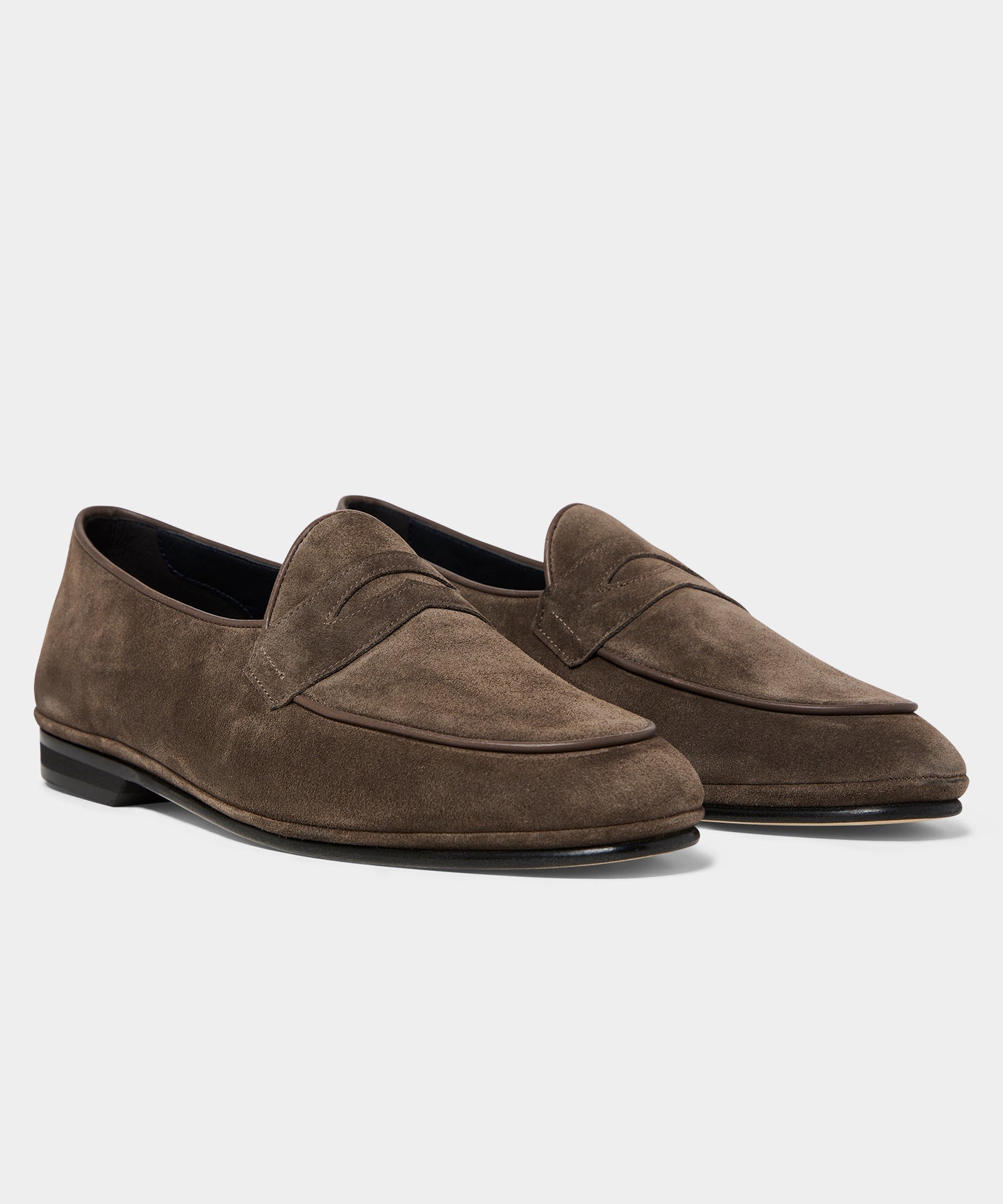 Todd Snyder Todd Snyder X Rubinacci Suede Penny Loafer in Pepper Pepper