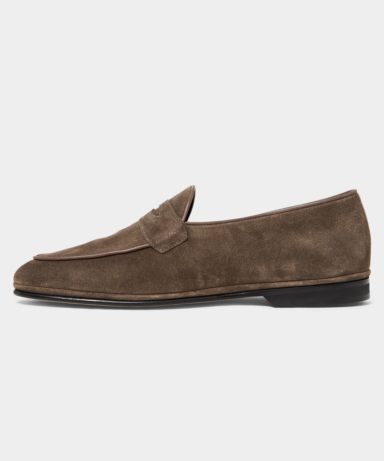 Todd Snyder Todd Snyder X Rubinacci Suede Penny Loafer in Pepper Pepper