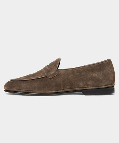 Todd Snyder Todd Snyder X Rubinacci Suede Penny Loafer in Pepper Pepper