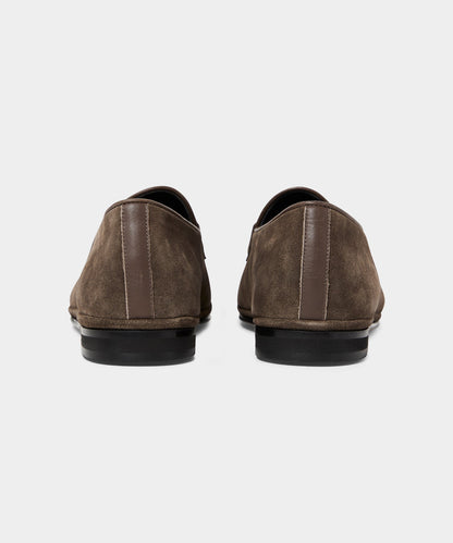 Todd Snyder Todd Snyder X Rubinacci Suede Penny Loafer in Pepper Pepper