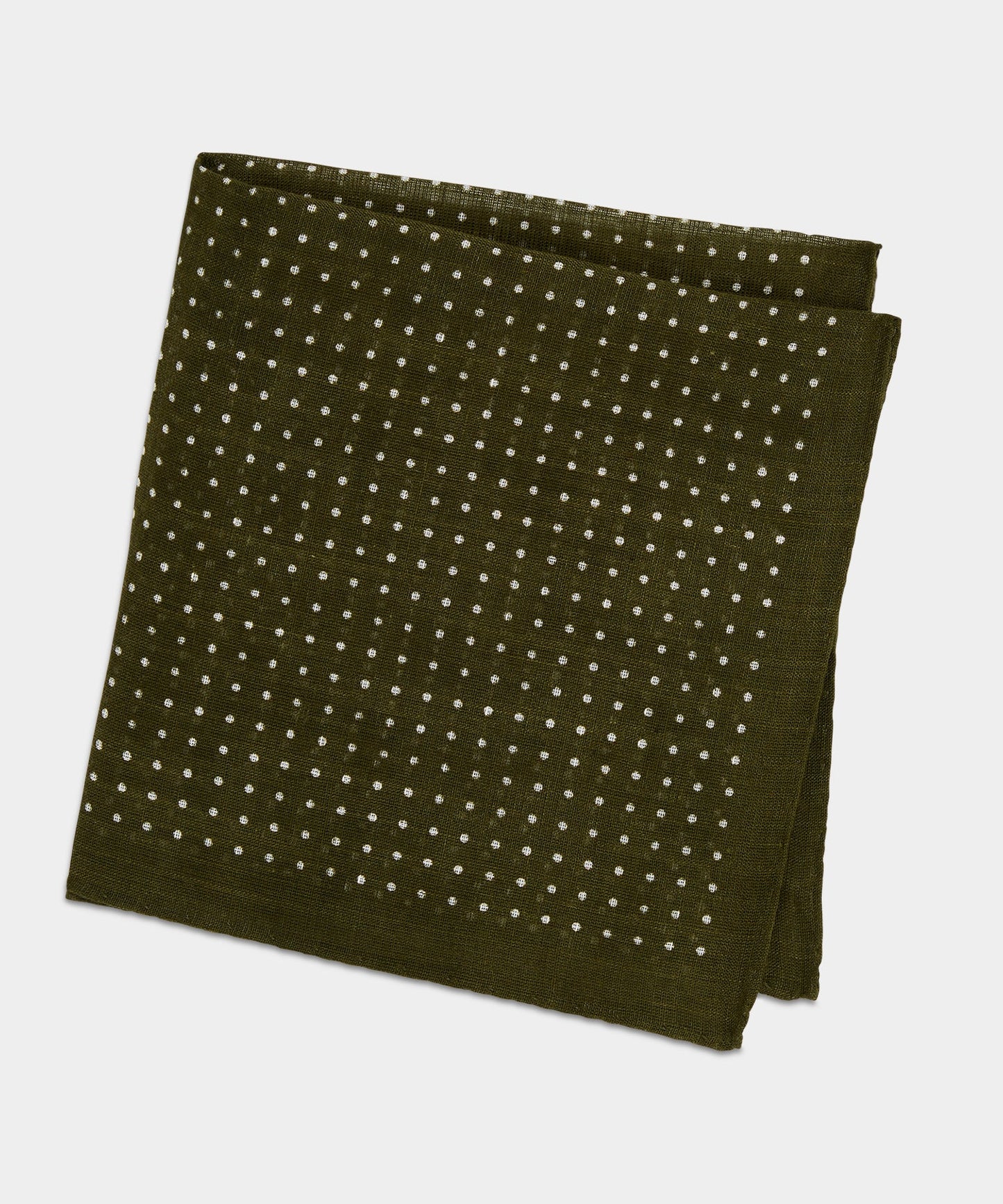 Todd Snyder Italian Dot Pocket Square in Olive Dot Olive