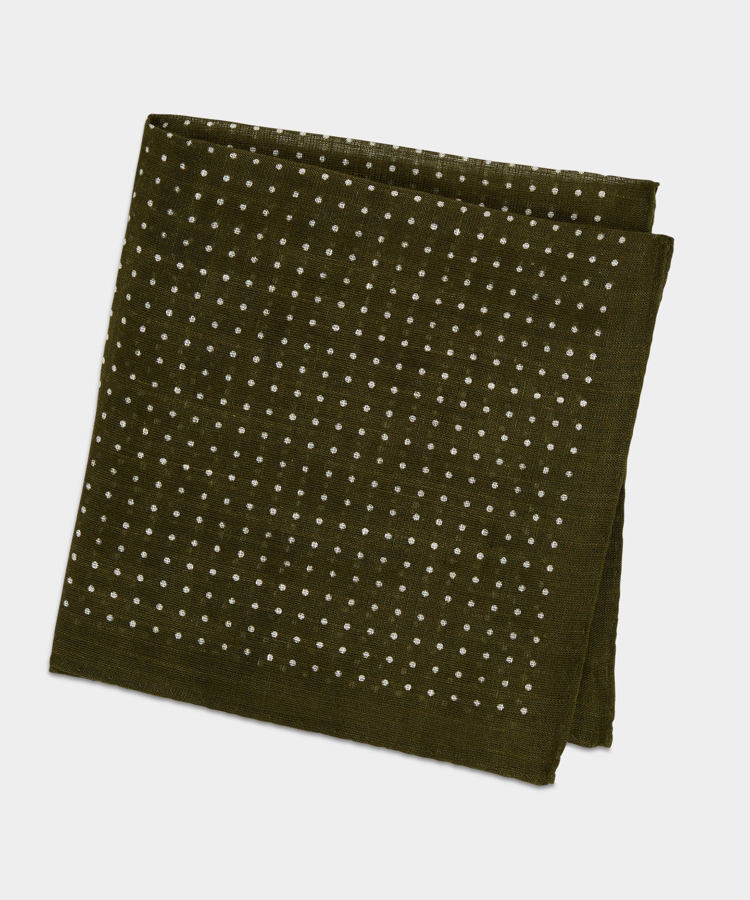 Todd Snyder Italian Dot Pocket Square in Olive Dot Olive