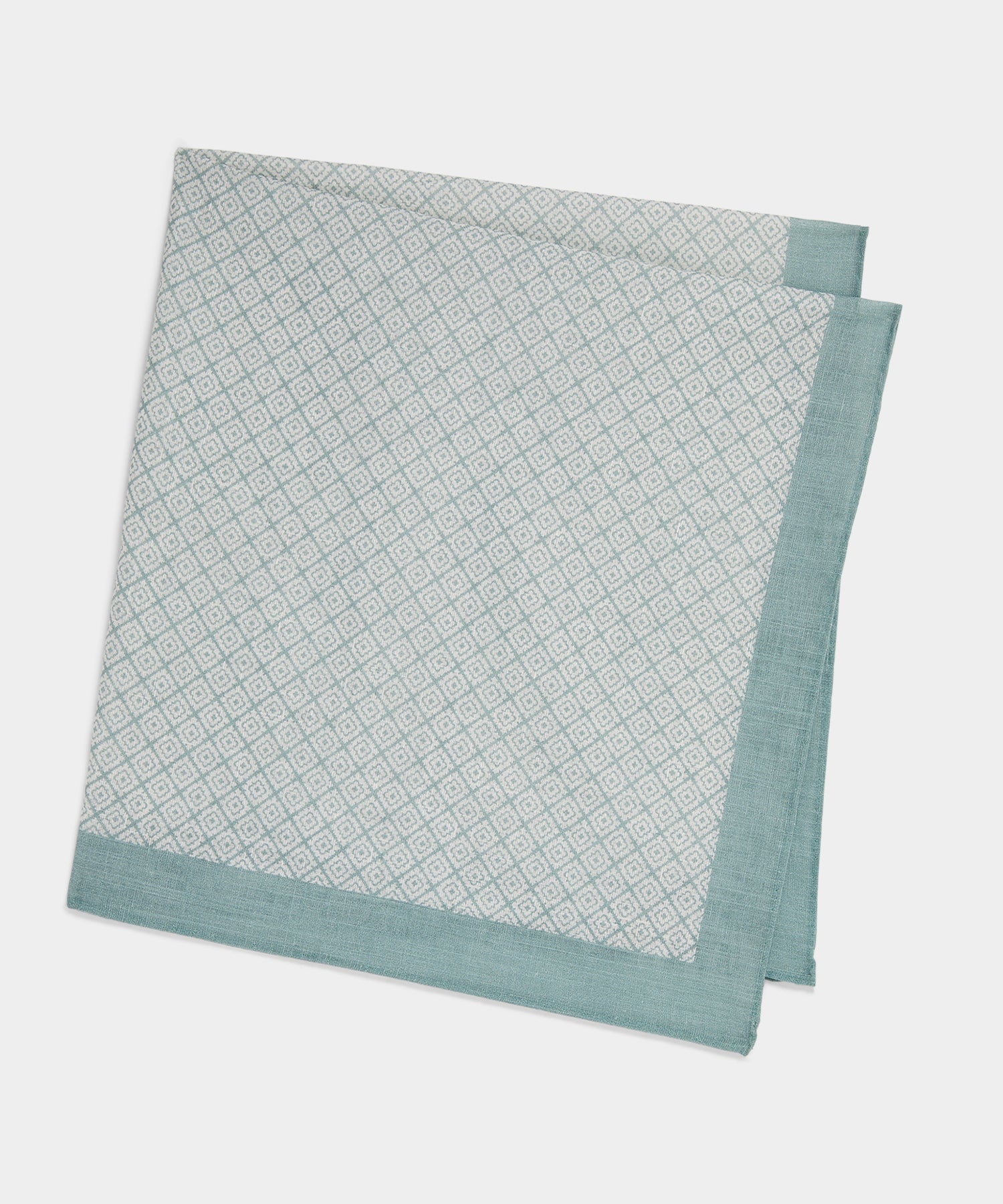 Todd Snyder Italian Neckerchief in Light Blue Geo Light Blue