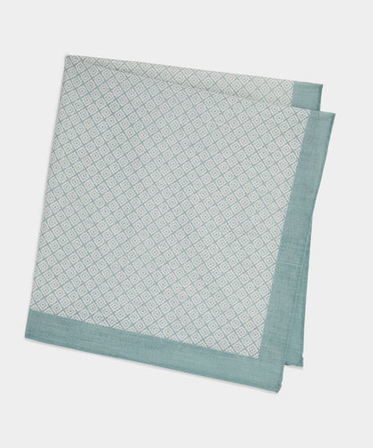 Todd Snyder Italian Neckerchief in Light Blue Geo Light Blue