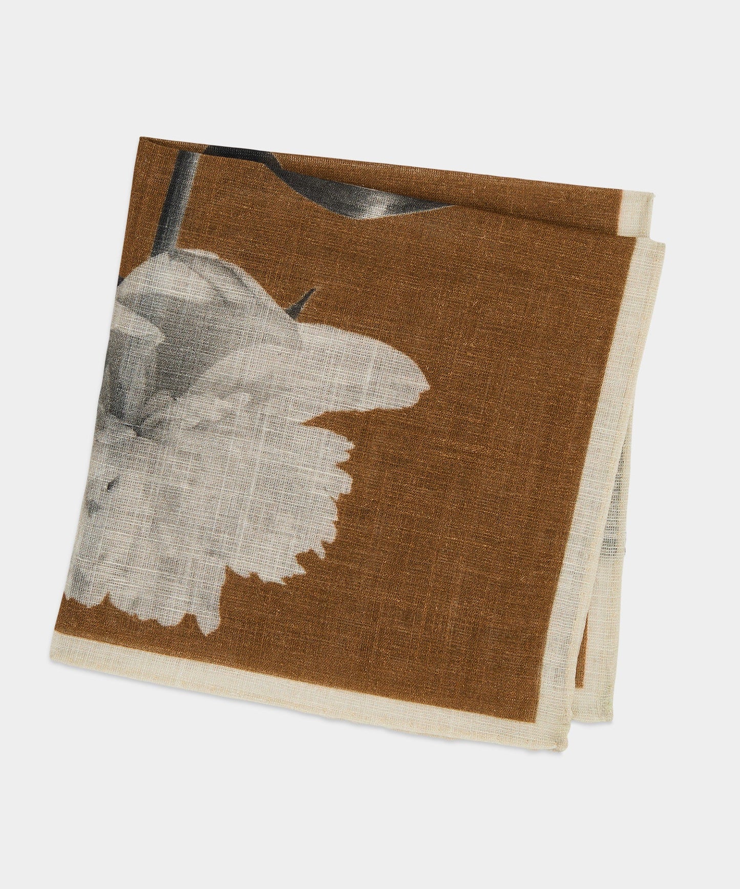 Todd Snyder Italian Linen Floral Pocket Square in Brown Brown