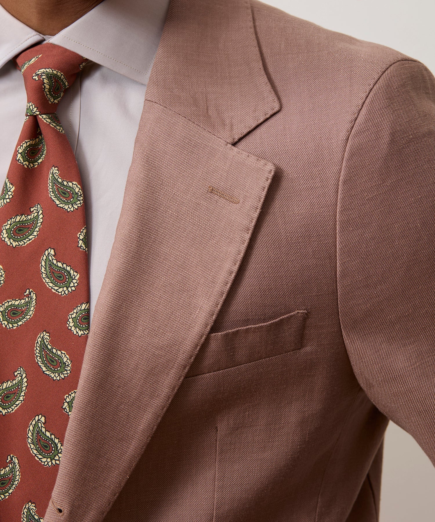 Todd Snyder Italian Silk Tie in Red Paisley Red