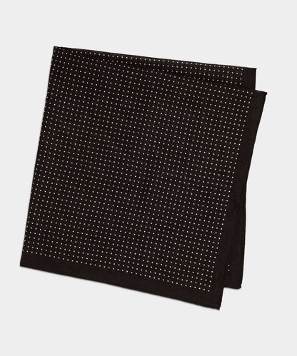 Todd Snyder Italian Neckerchief in Dark Brown Dot Dark Brown