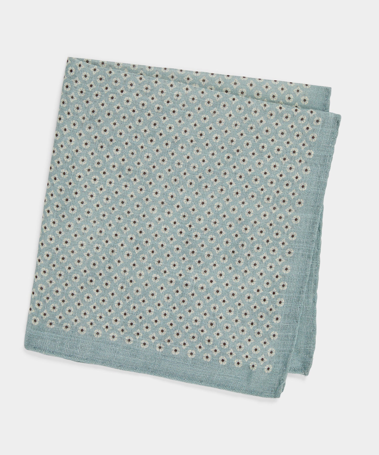Todd Snyder Italian Micro Geo Pocket Square in Light Blue Geo Light Blue