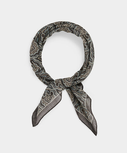 Todd Snyder Italian Neckerchief in Brown Paisley Brown