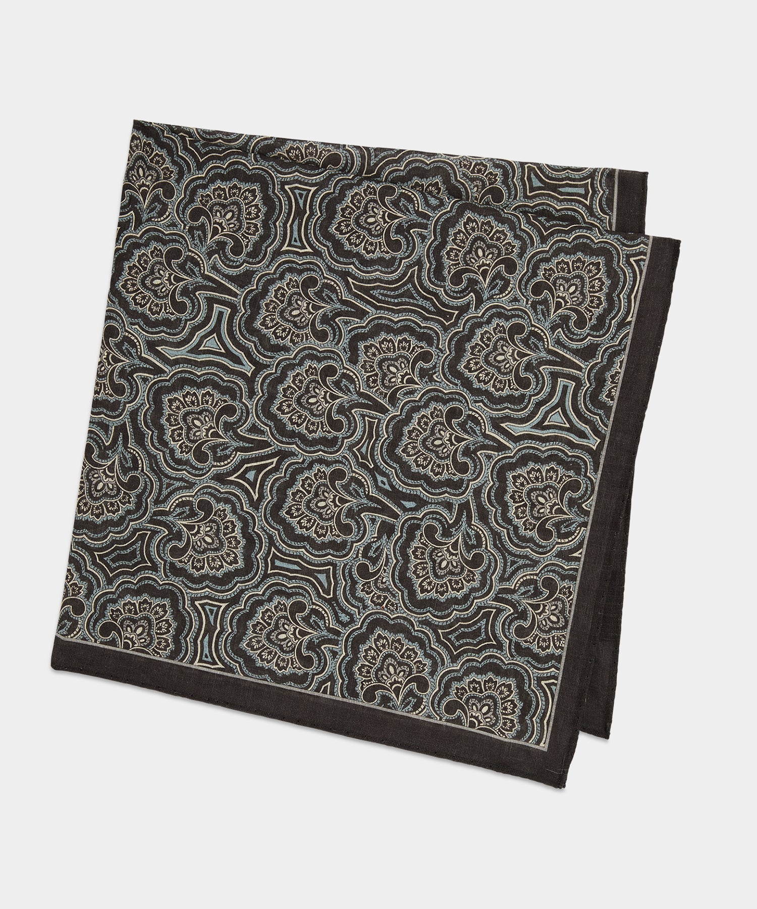 Todd Snyder Italian Neckerchief in Brown Paisley Brown