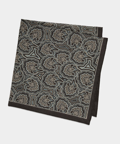 Todd Snyder Italian Neckerchief in Brown Paisley Brown