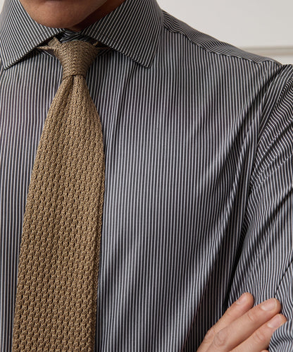 Todd Snyder WIde Point Knit Tie in Cream Sand