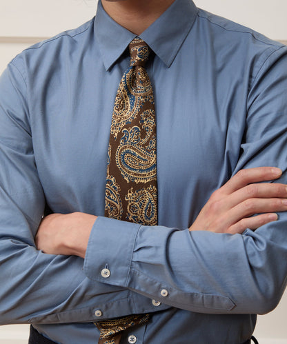 Todd Snyder Italian Silk Tie in Brown Paisley Brown