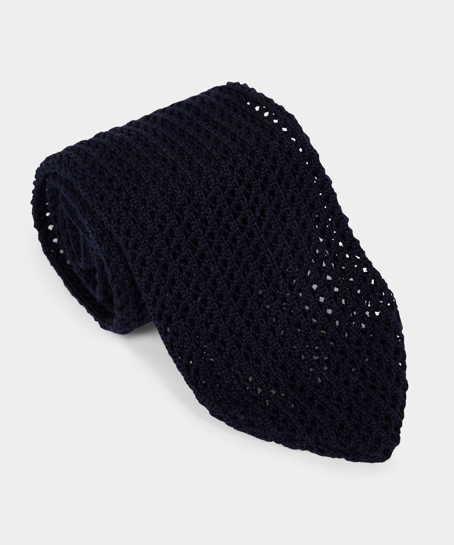 Todd Snyder WIde Point Knit Tie in Navy Navy