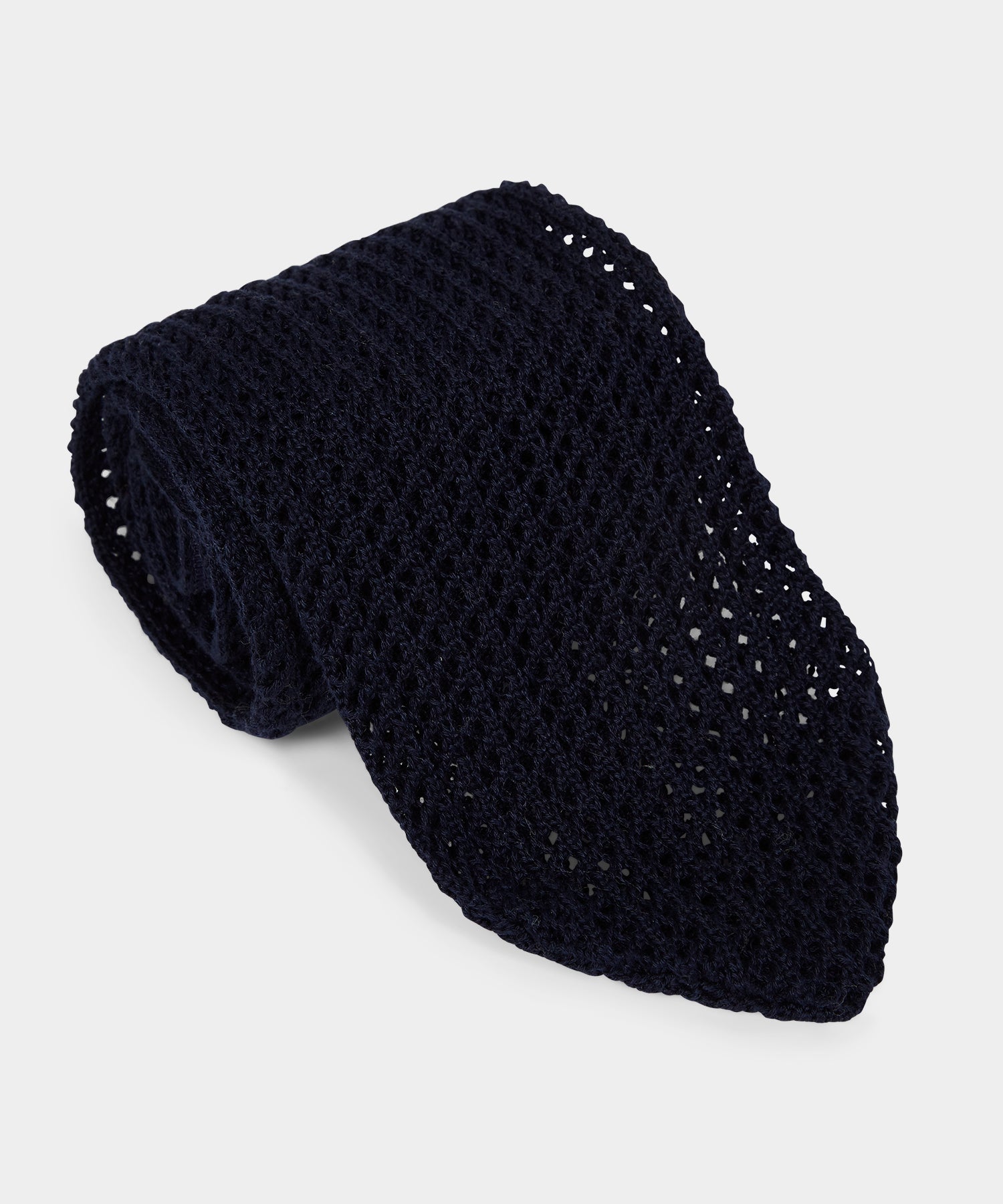 Todd Snyder WIde Point Knit Tie in Navy Navy