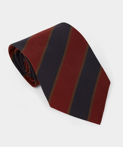 Todd Snyder Italian Silk Tie in Navy Stripe Navy