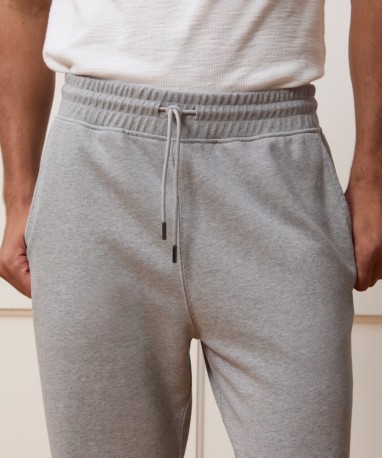 Todd Snyder Portuguese Terry Sweatpant in Light Gray Mix Light Grey Mix