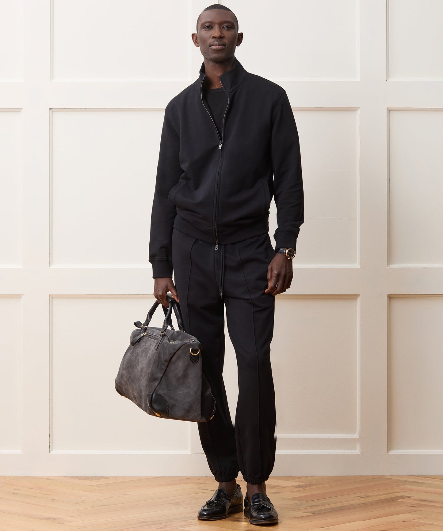 Todd Snyder Travel Terry Jogger in Black Black