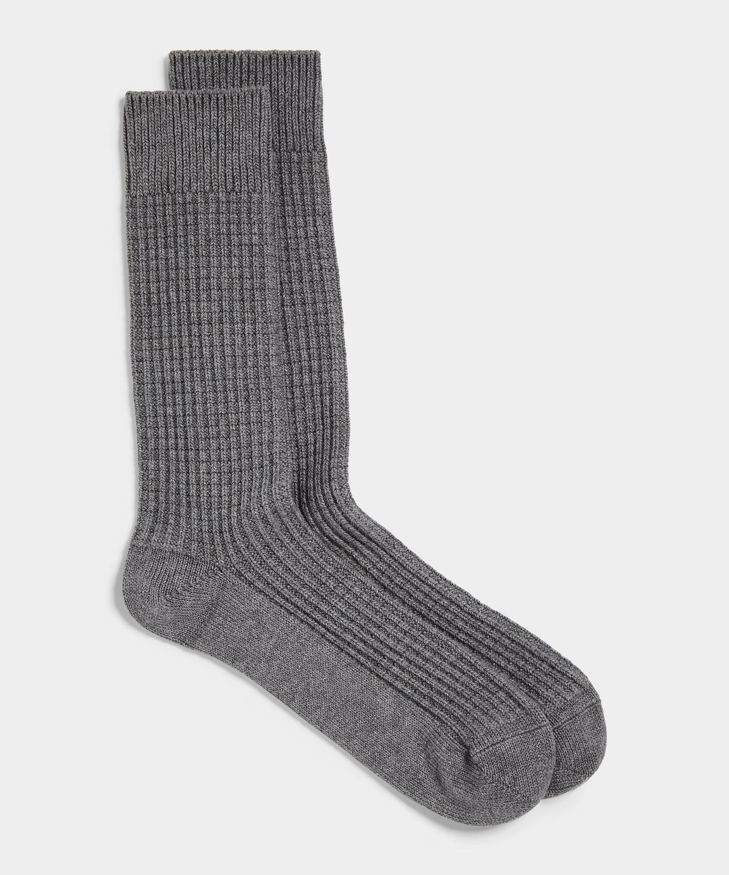 Todd Snyder Cotton Waffle Sock in Grey Grey