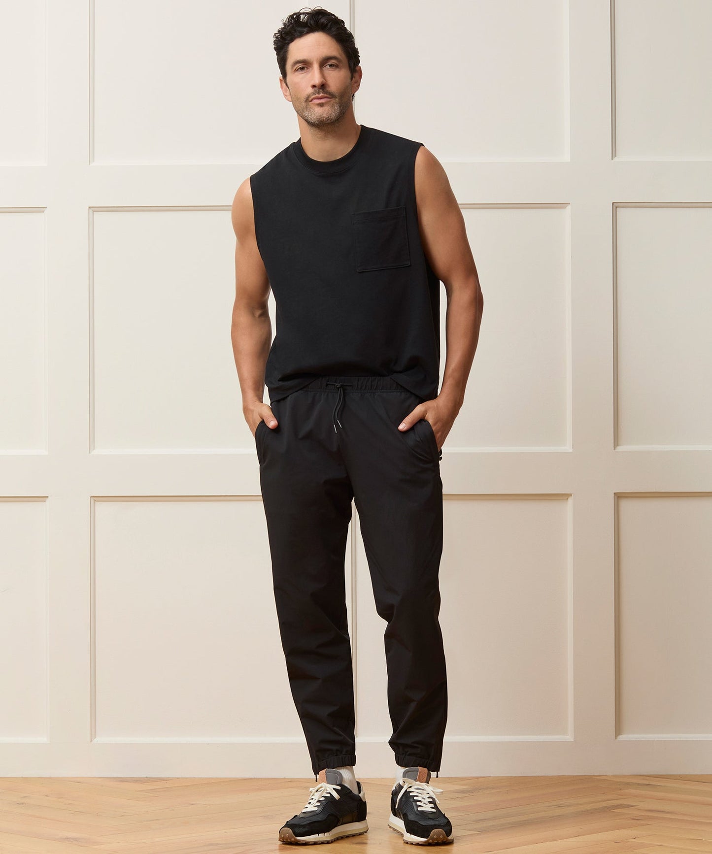 Todd Snyder Nylon Jogger in Pitch Black Pitch Black