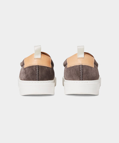 Todd Snyder Tuscan Slip-On Sneaker in Charcoal Charcoal