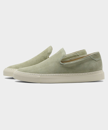 Todd Snyder CQP Jetty Slip-On Sneaker in Sage Sage