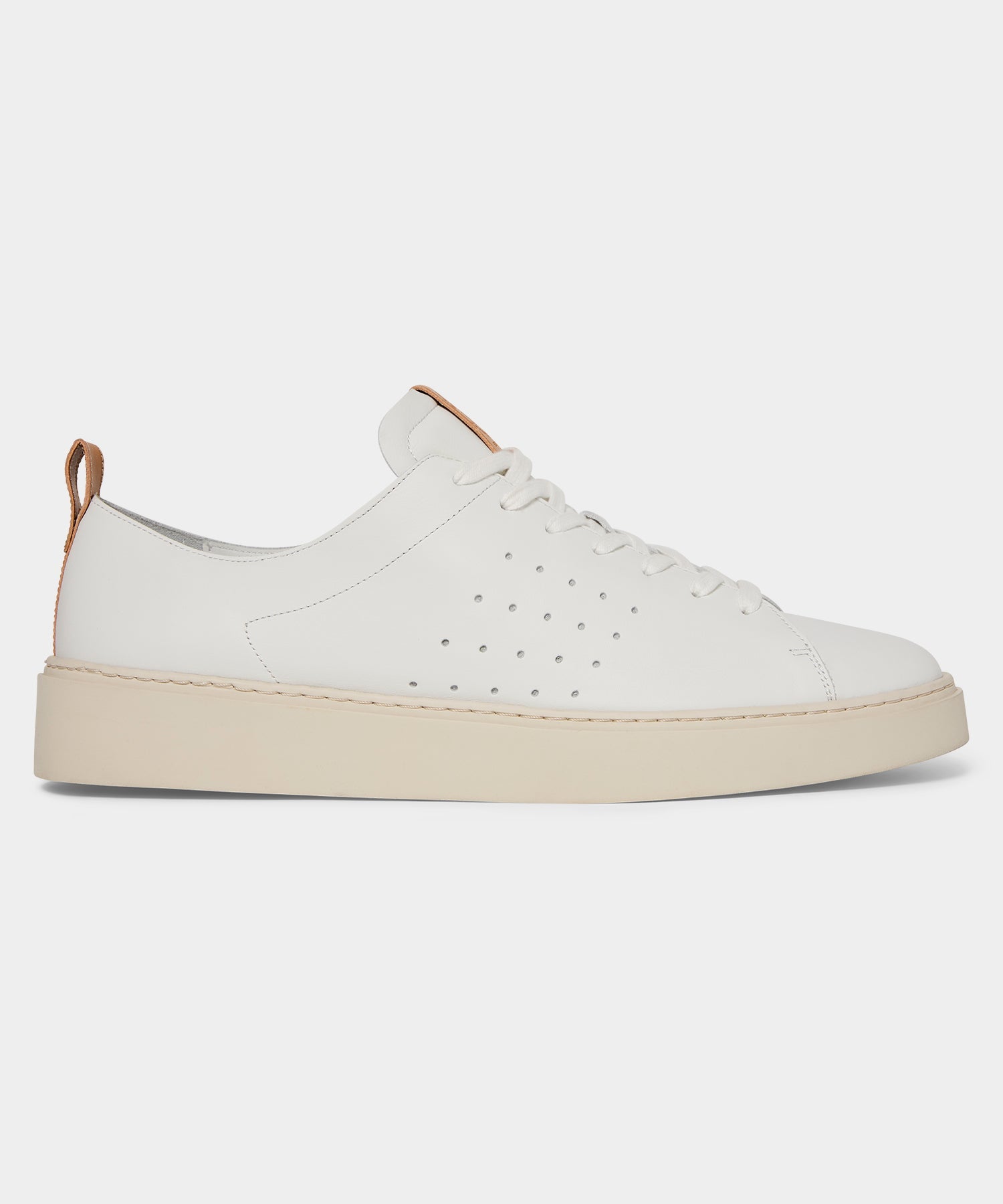 Todd Snyder Porto Suede Court Sneaker in White White