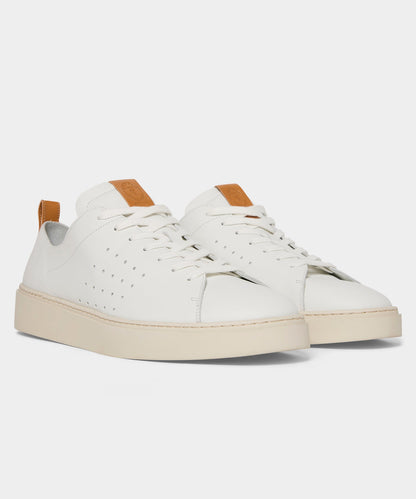 Todd Snyder Porto Suede Court Sneaker in White White