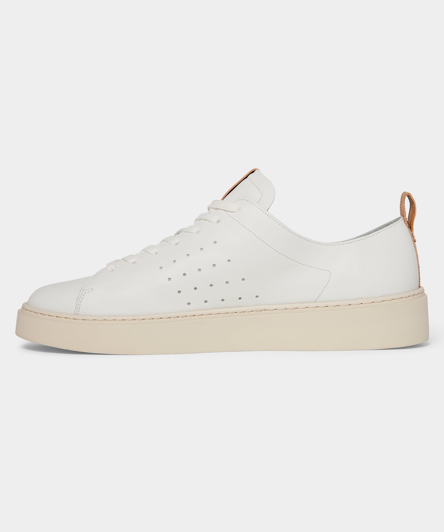 Todd Snyder Porto Suede Court Sneaker in White White