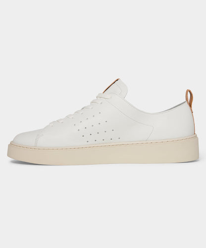 Todd Snyder Porto Suede Court Sneaker in White White